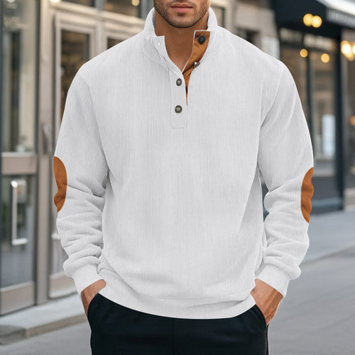 Trendy men's sweater with high collar and contrasting accents Lune London