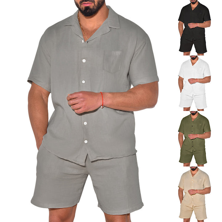 Men's short sleeve shirt and shorts set Lune London
