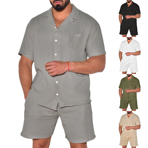 Men's short sleeve shirt and shorts set Lune London