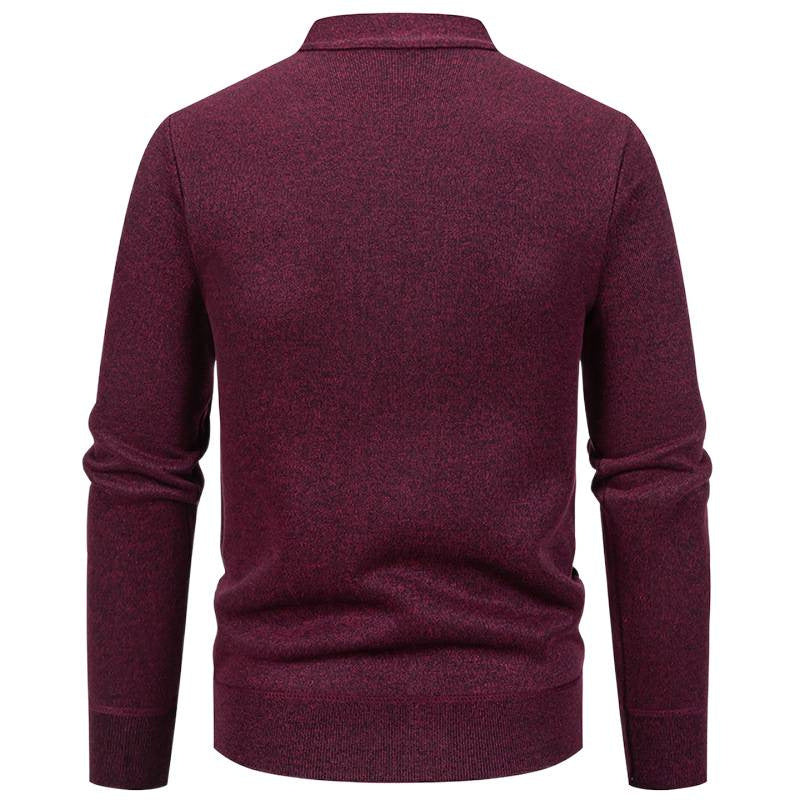 Men's knitted jacket with textured design and button closure Lune London