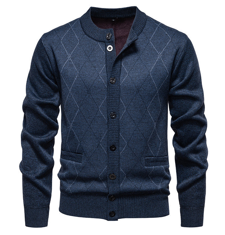 Stylish knit jacket for men with diamond pattern Lune London
