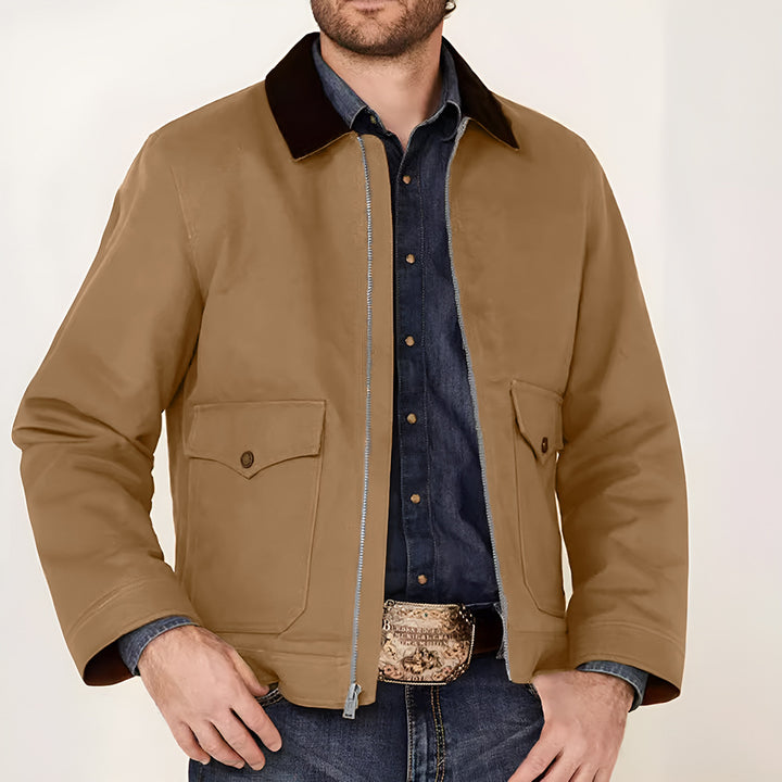 Rustic utility jacket for men with practical pockets Lune London