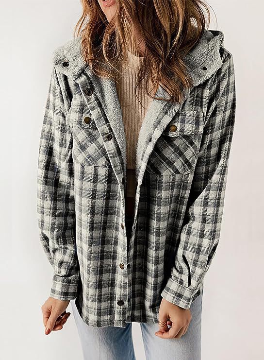 Ladies flannel jacket with fleece lining Lune London