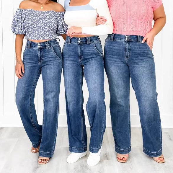Women High-Waist Mom Jeans Lune London