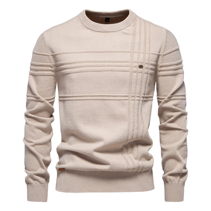 Men's Knitted Sweater with Modern Structural Design and Comfort Fit Lune London