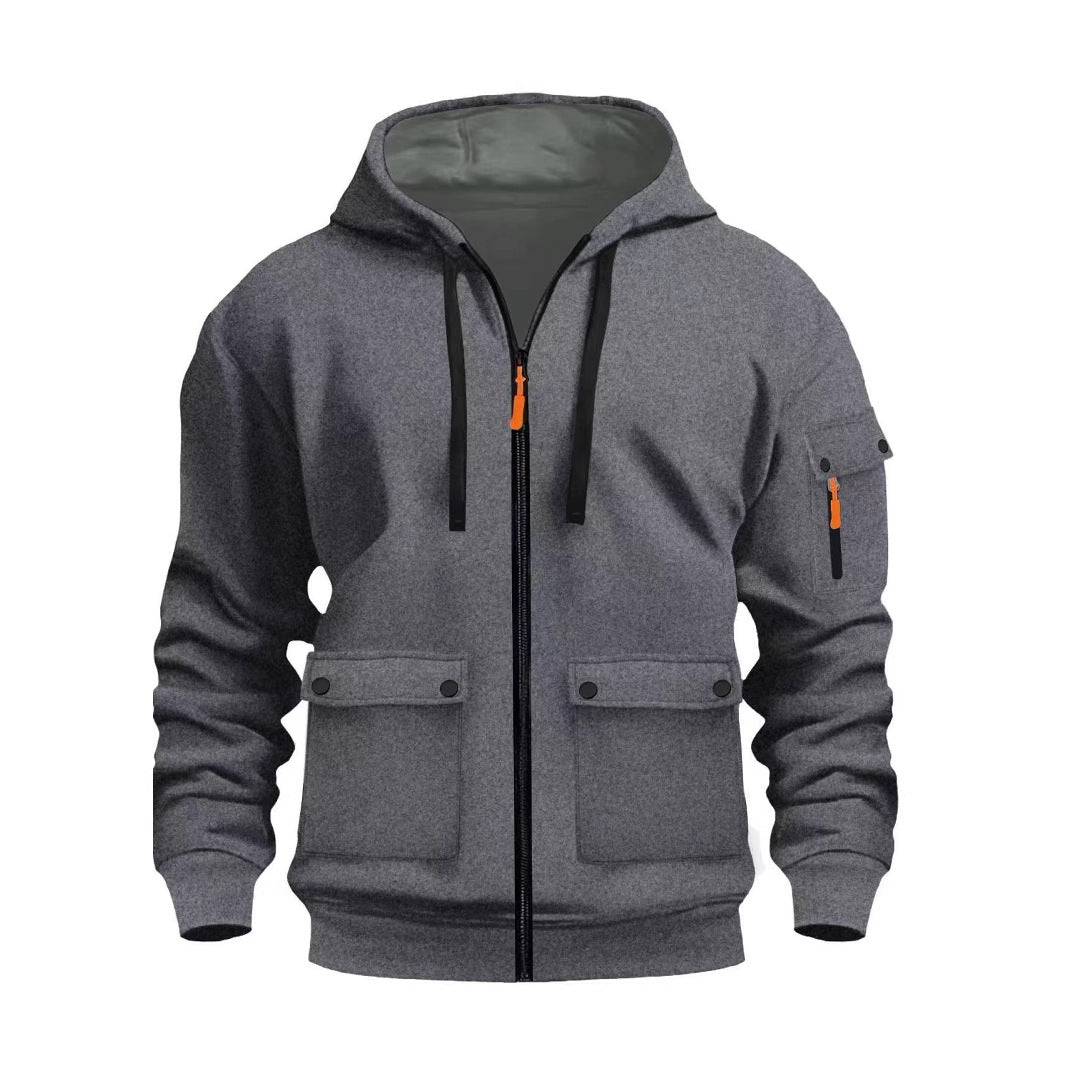 Functional hooded jacket for men with multiple pockets Lune London