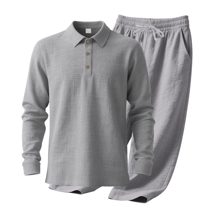 Casual polo for men with comfortable cotton jogger pants Lune London