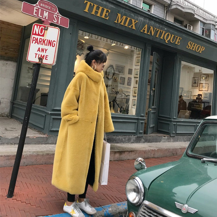 Doudou coat for women with soft plush hood Lune London