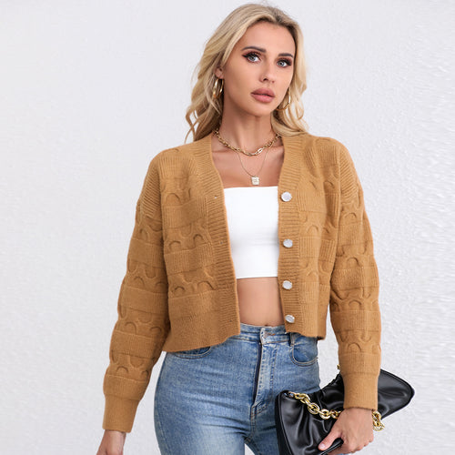 Cardigan pour femme avec motif jacquard à la mode Chic & Stil