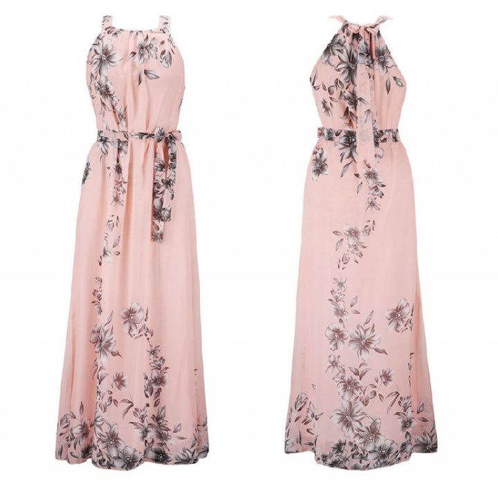 Robe maxi femme avec design floral et décolleté décontracté Chic & Stil
