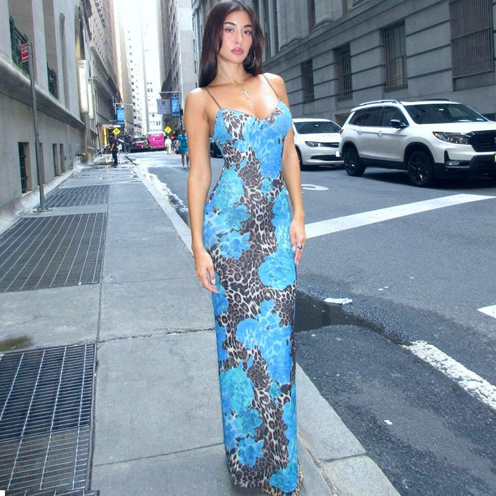 Ladies Elegant Floral Maxi Dress Lune London