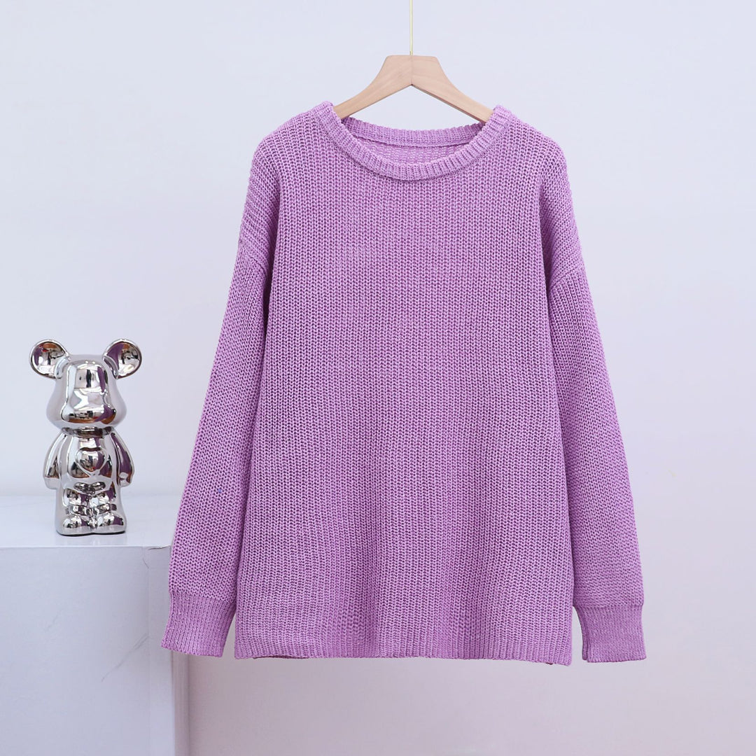 Pull en tricot épais pour femme avec une coupe décontractée et un large décolleté Chic & Stil