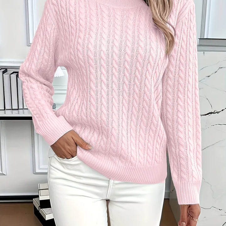 Pull en tricot pour femmes avec design en câble élégant Chic & Stil