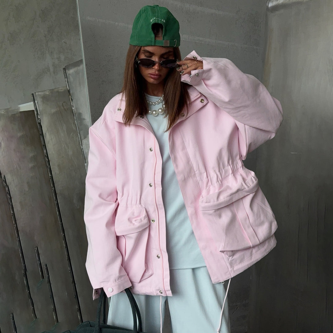 Ladies Oversized Chic Rain Jacket