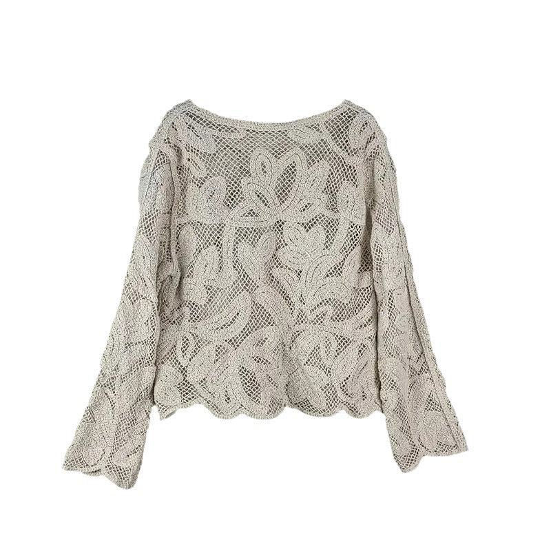 Cardigan féminin à la mode avec look en crochet aéré Chic & Stil