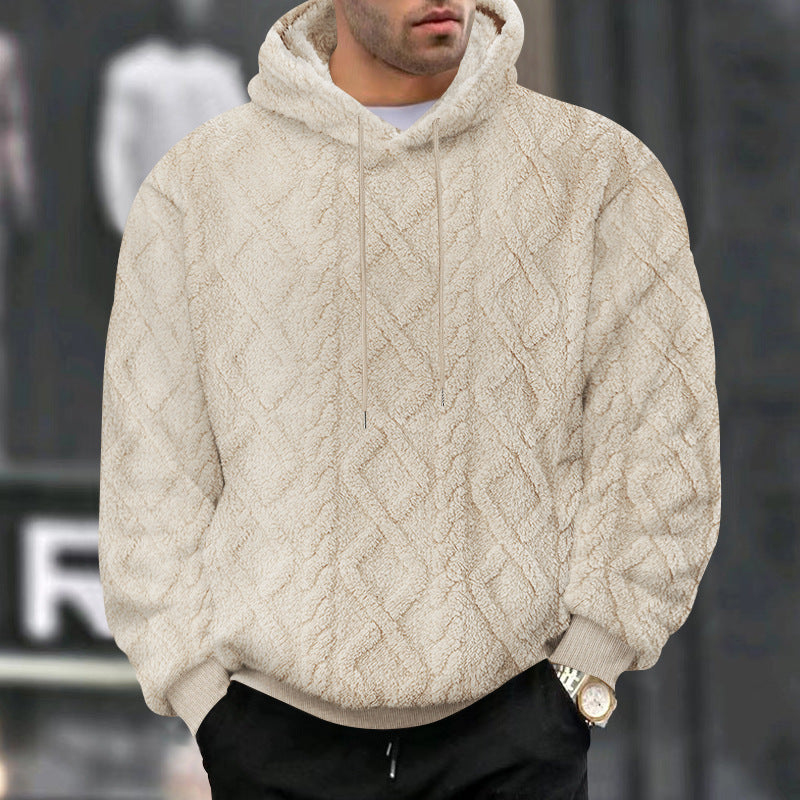 Men's cozy Sherpa hoodie Chic and style