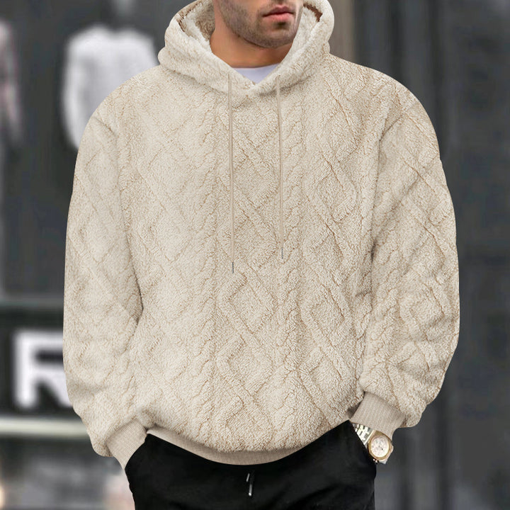 Men's cozy Sherpa hoodie Chic and style