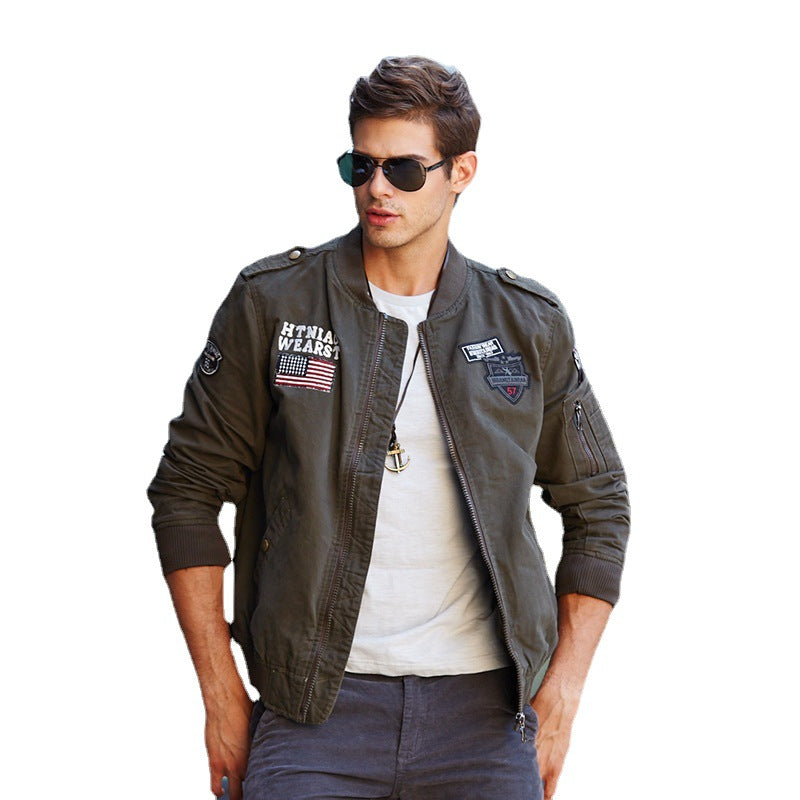 Stylish bomber jacket for men with practical patches Lune London