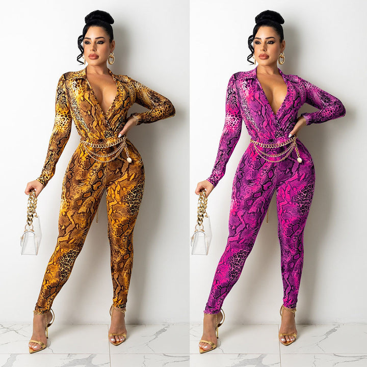 Ladies Exotic Animal Print Bodysuit Lune London