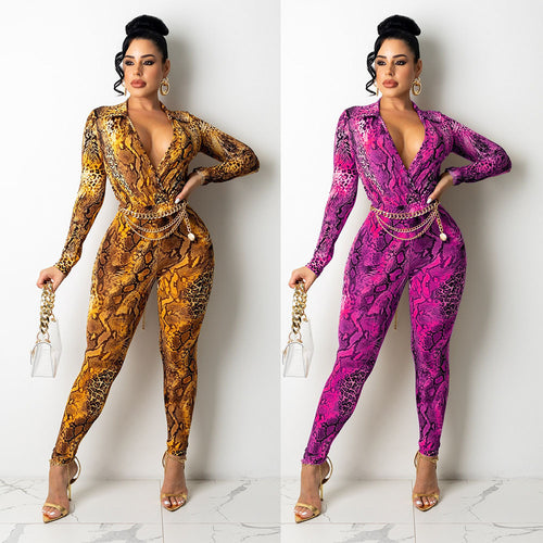 Ladies Exotic Animal Print Bodysuit Lune London