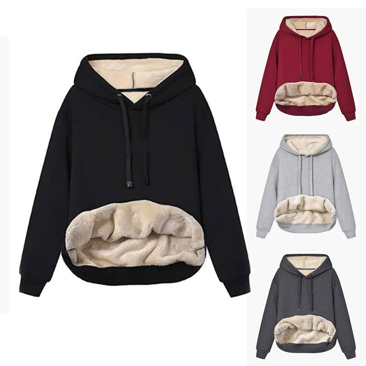 Women Cozy Hooded Sweatshirt with Fleece Lining Lune London