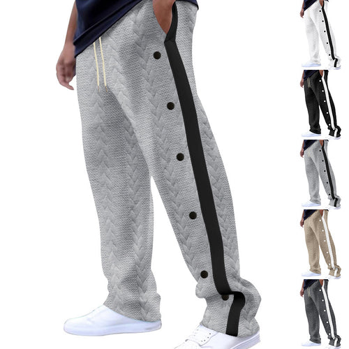 Casual jogging pants for men with snap button details Lune London