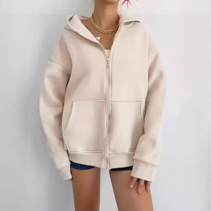 Women's hooded jacket with full zip and large pockets Lune London