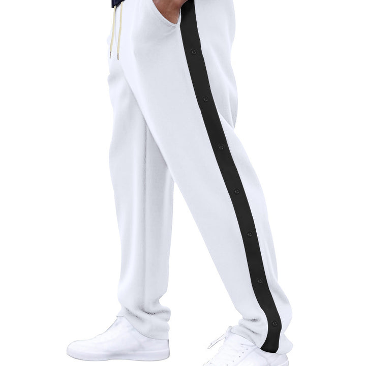 Casual sporty jogger pants for men with snap button details Lune London