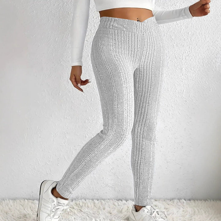 Leggings ajustés pour femmes avec motif rayé élégant Chic & Stil