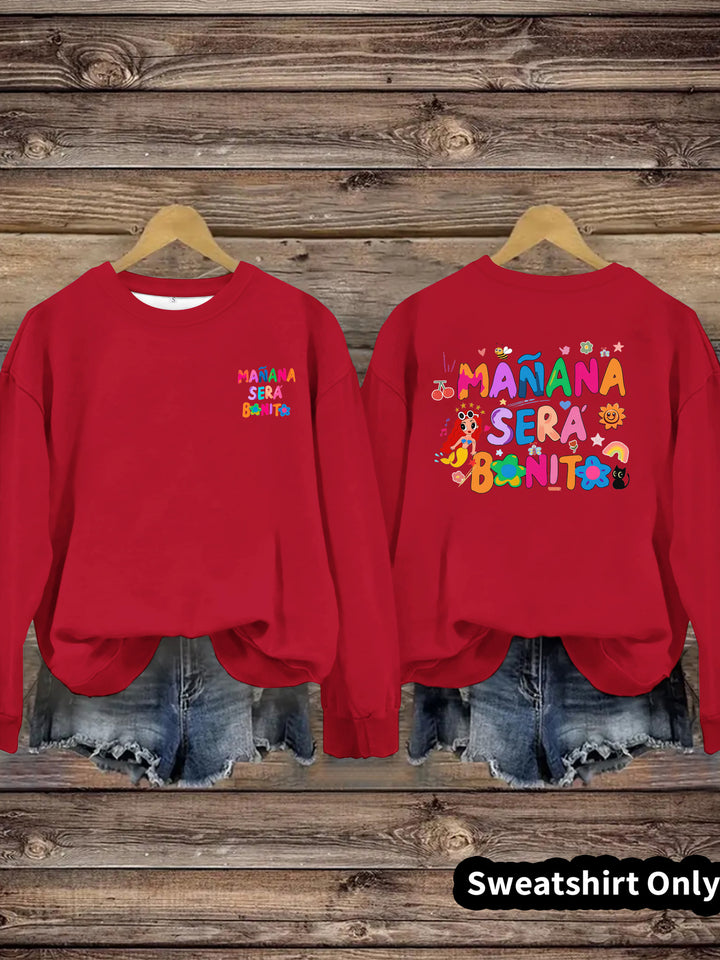 Sweat-shirt pour femmes avec imprimé coloré ludique et coupe décontractée Chic & Stil