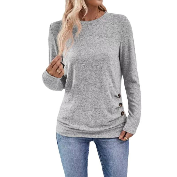 Fashionable women's top with button detail on the sides Lune London