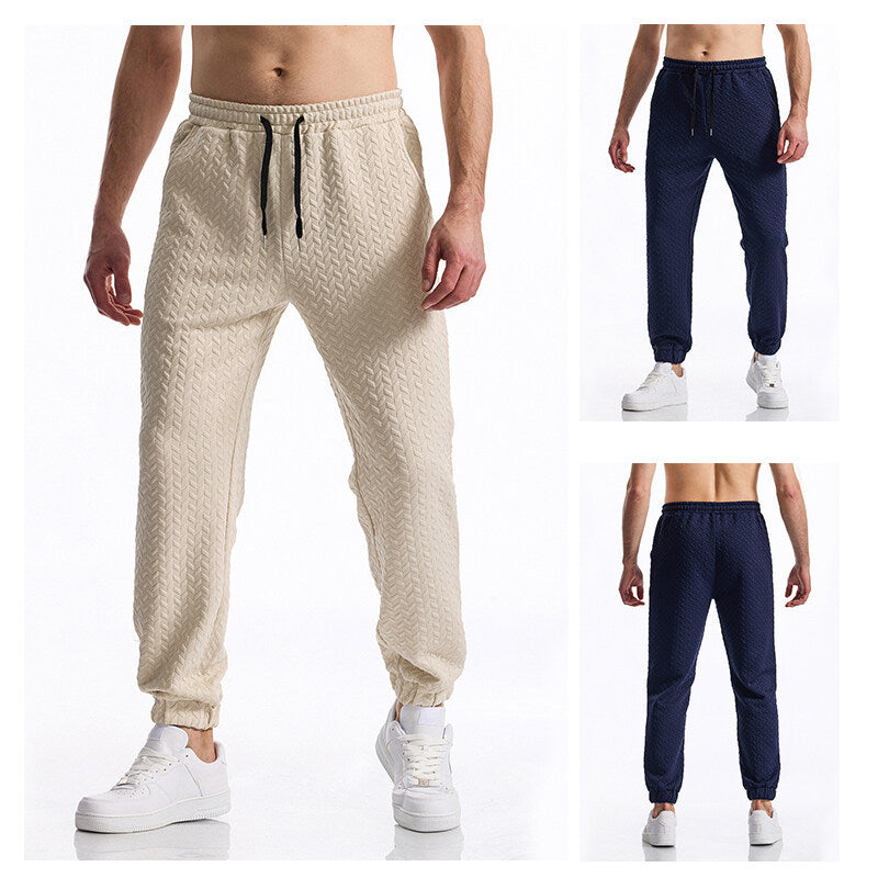 Chic and stylish men's leisure sports pants with textured design