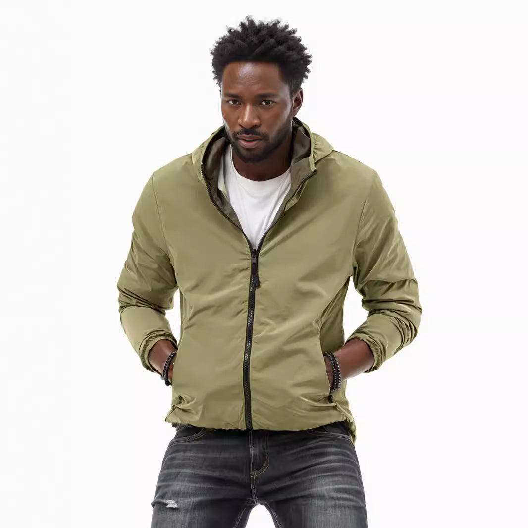 Windbreaker men's transition jacket with practical pockets Lune London