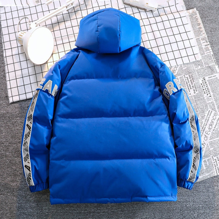 Ladies warm quilted jacket with practical hood and reflective accents Lune London