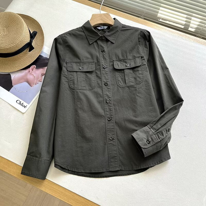 Blouse décontractée pour femmes avec poches poitrine pratiques Chic & Stil