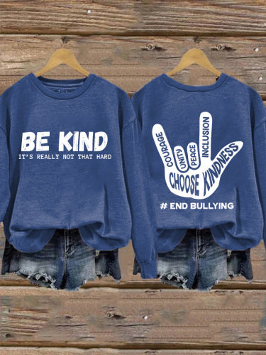 Sweatshirt pour femmes avec message positif et design créatif à la main Chic & Stil