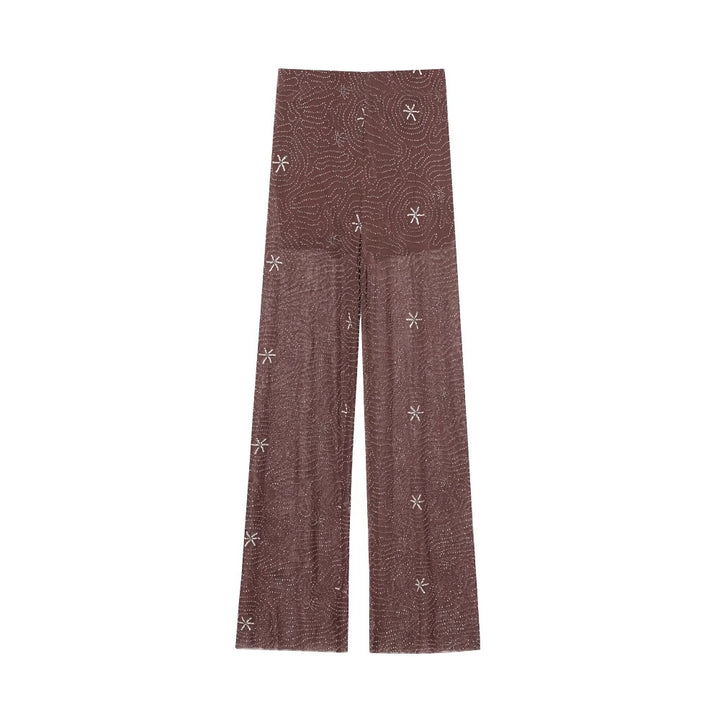 Loose pants for women with elegant embroidery Lune London
