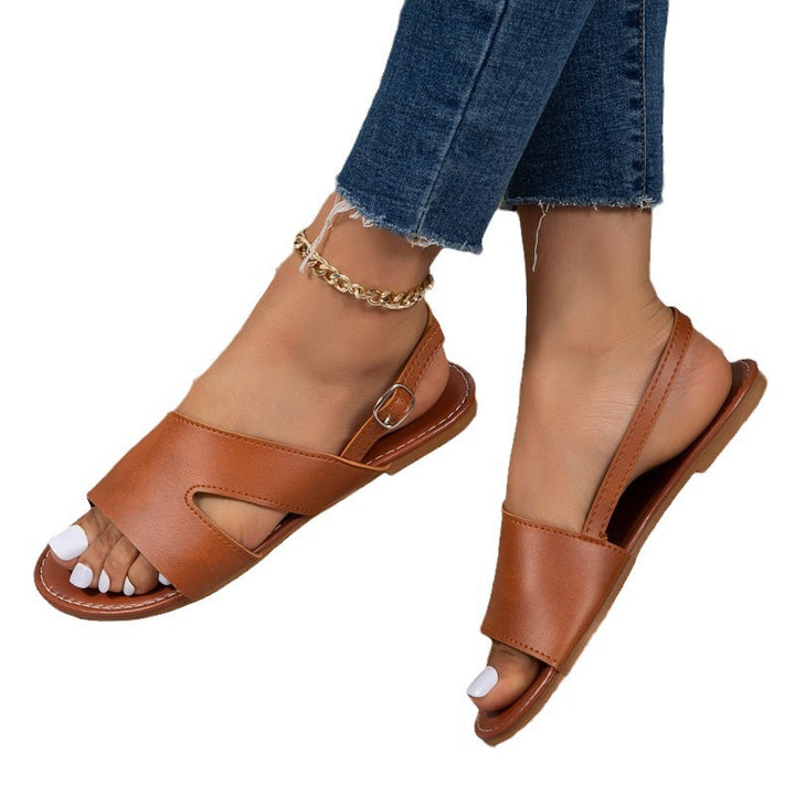 Elegant heeled sandals for ladies with open heel and adjustable strap Lune London
