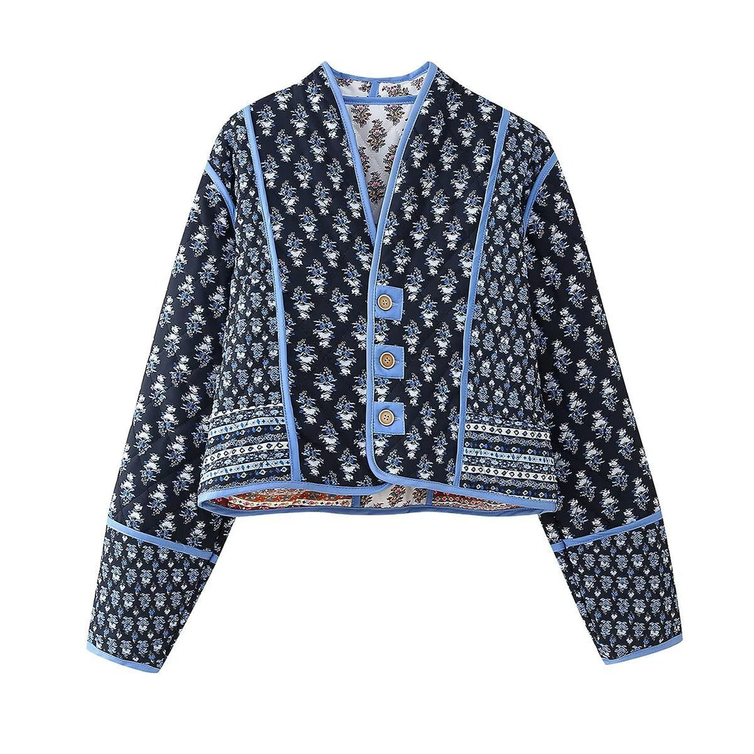Ladies fashion jacket rich in details with floral design Lune London