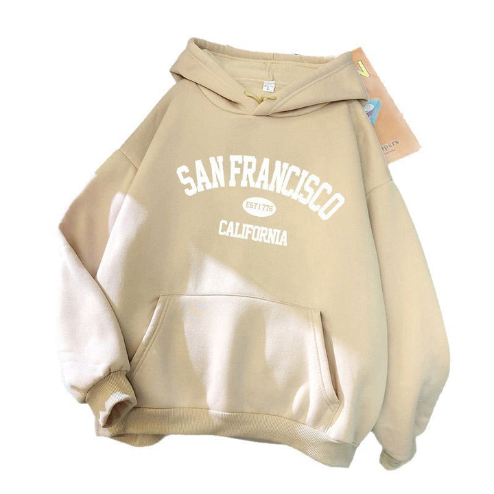 Women's hoodie with modern San Francisco print Chic & Stil