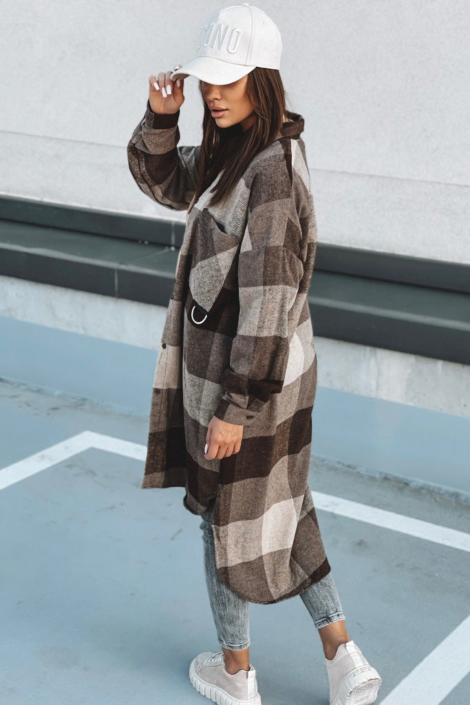 Checkered shirt for women with a longer cut Lune London