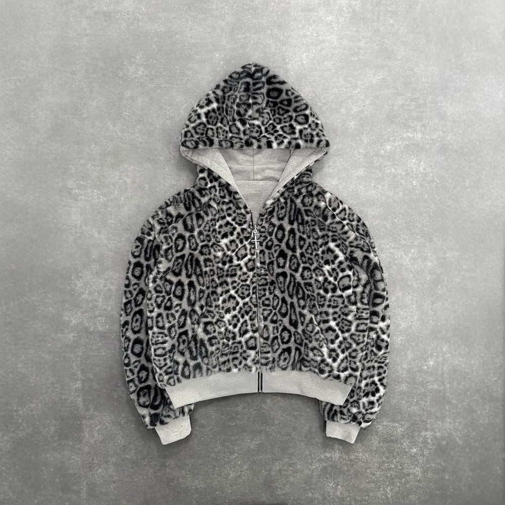 Veste en polaire pour femme avec doublure réversible au design animalier Chic & Stil