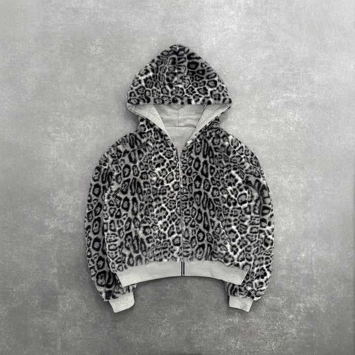 Veste en polaire pour femme avec doublure réversible au design animalier Chic & Stil