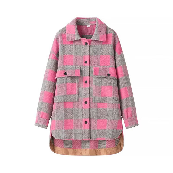 Veste à carreaux élégante pour femmes avec poches pratiques et doublure de haute qualité Chic & Stil