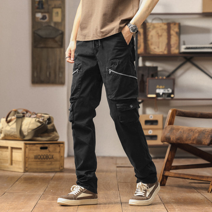 Pantalon cargo robuste pour hommes avec poches polyvalentes et ceinture ajustable Lune London