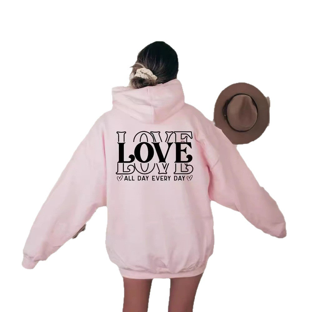Women's hoodie with creative lettering Chic & Stil