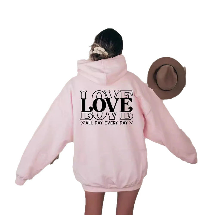 Women's hoodie with creative lettering Chic & Stil