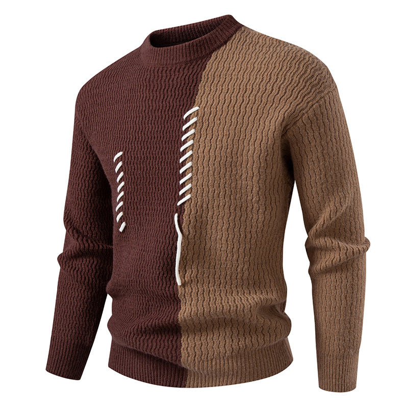 Fashion sweater for men with innovative structure design and unique decorative stripes Lune London