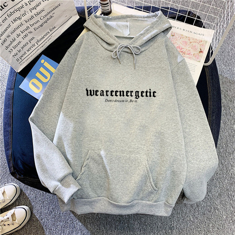 Women's hoodie with creative lettering and comfortable fit Chic & Style