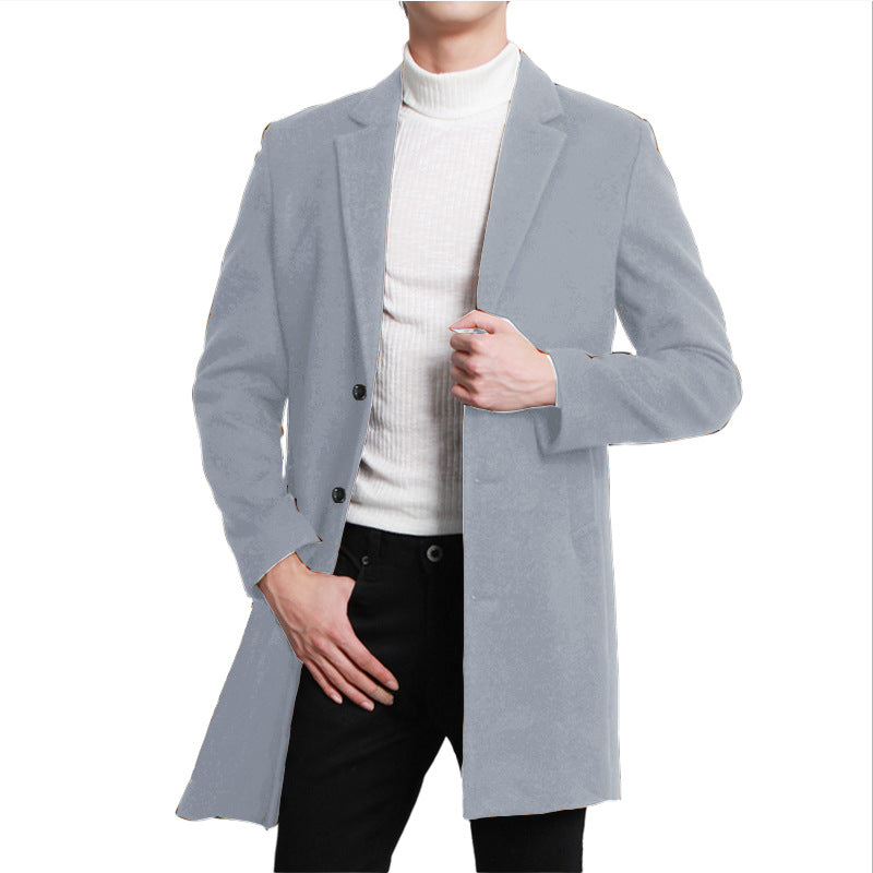 Men's Elegant Long Blazer with Modern Cut and Double Button Row Lune London